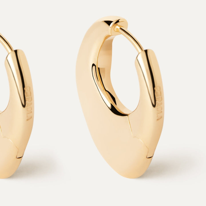PDPAOLA Gold Volcano Hoop Earrings - MococoPDPAOLAAR01 - C29 - U8435511756719Earrings