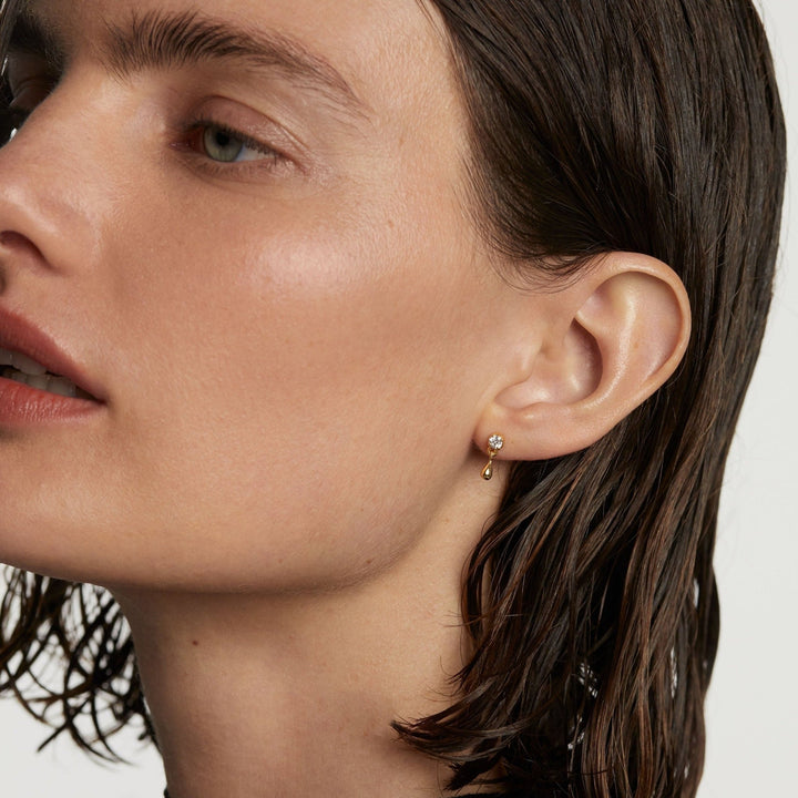 PDPAOLA Gold Water Single Stud Earring - MococoPDPAOLAPG01 - 027 - U8435511743849Earrings