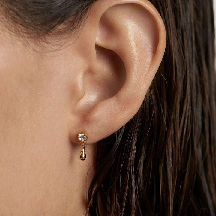 PDPAOLA Gold Water Single Stud Earring - MococoPDPAOLAPG01 - 027 - U8435511743849Earrings