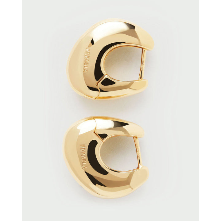 PDPAOLA Gold Wave Hoops Earrings Image 6