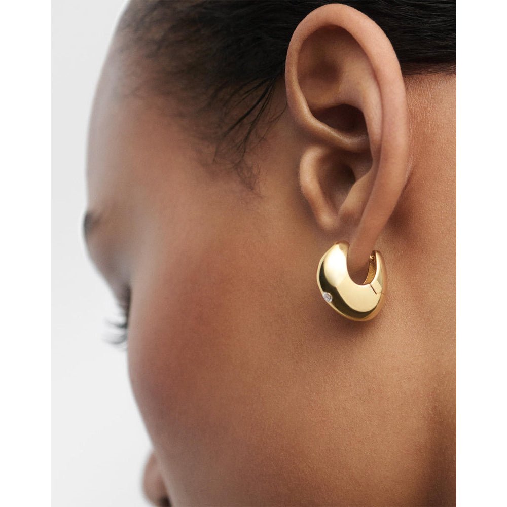 PDPAOLA Gold Wave Hoops Earrings - MococoPDPAOLAAR01-F60-UEarrings