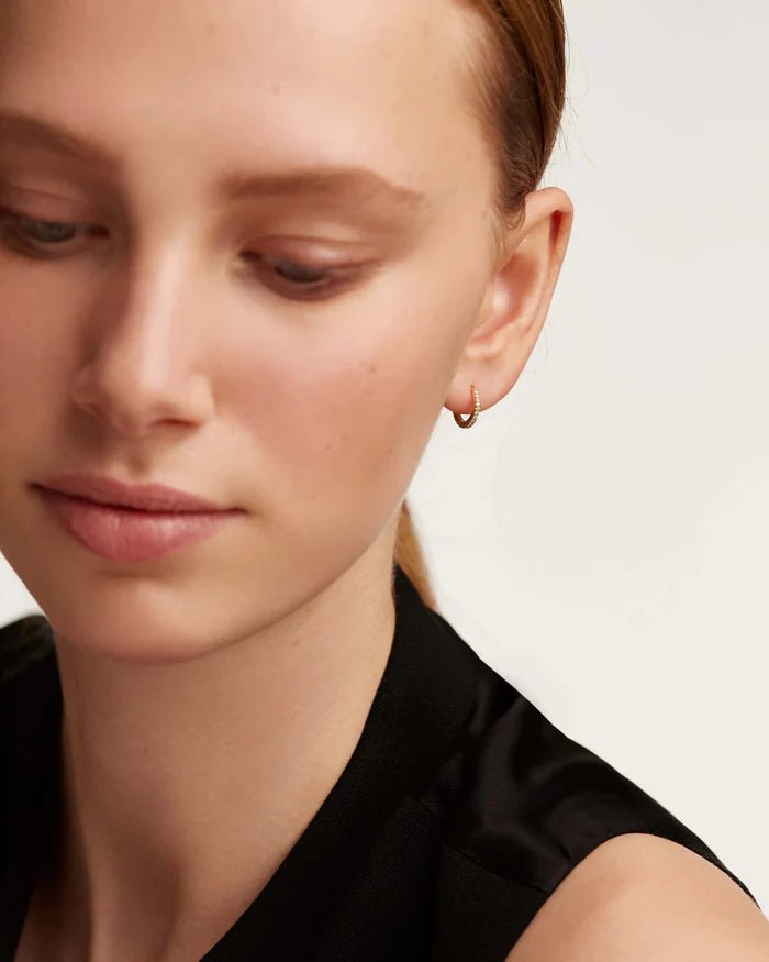 PDPAOLA Gold White Mini Hoops - MococoPDPAOLAAR01 - 134 - U8435511713279Earrings