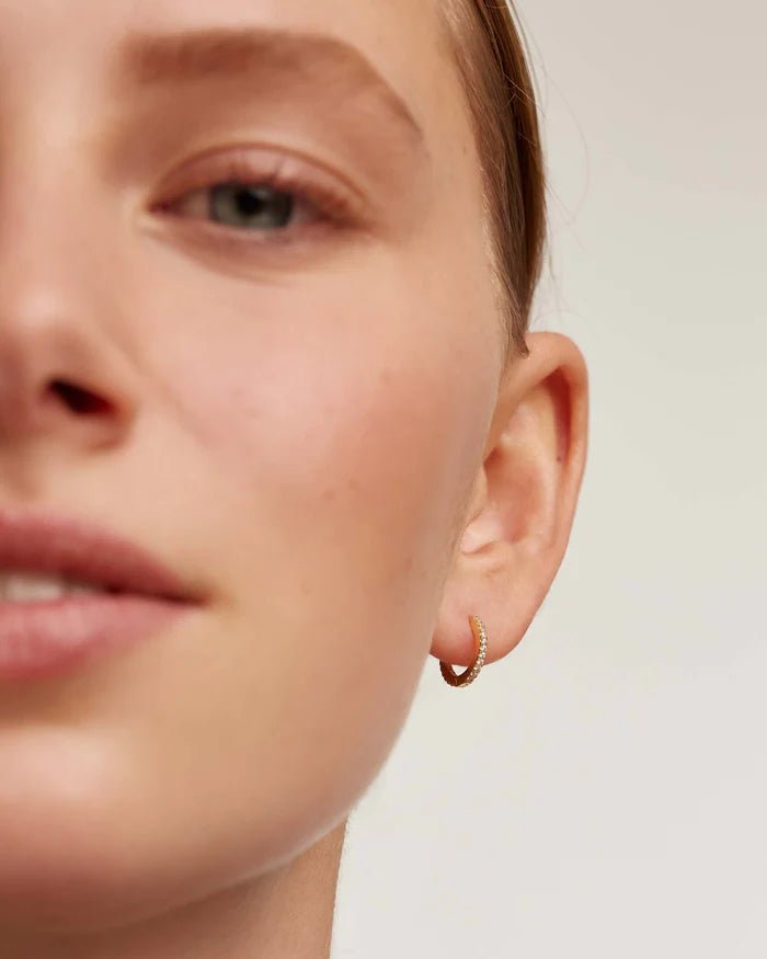 PDPAOLA Gold White Mini Hoops - MococoPDPAOLAAR01 - 134 - U8435511713279Earrings