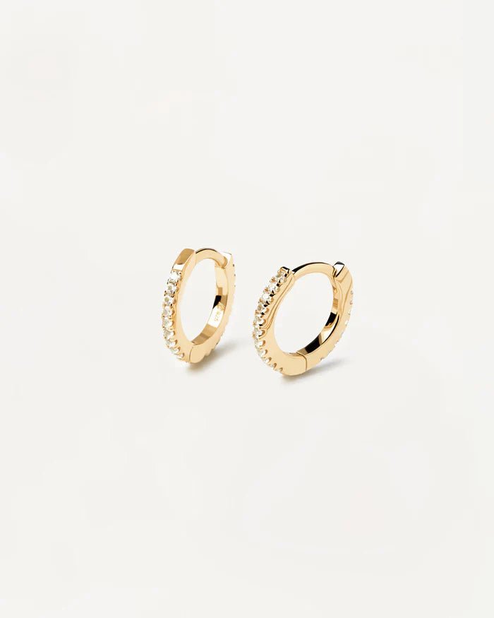 PDPAOLA Gold White Mini Hoops - MococoPDPAOLAAR01 - 134 - U8435511713279Earrings