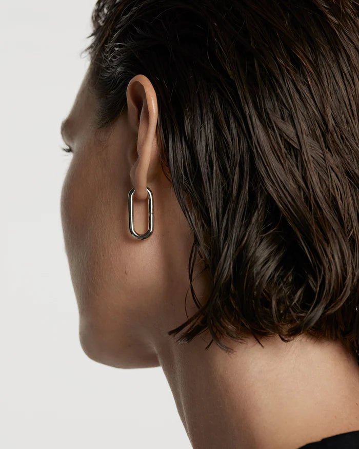 PDPAOLA Silver Beat Hoop Earrings - MococoPDPAOLAAR02 - 923 - UEarrings