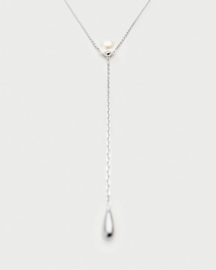 PDPAOLA Silver Pearl Stella Adjustable Chain Necklace - MococoPDPAOLACO02-C30-UNecklaces