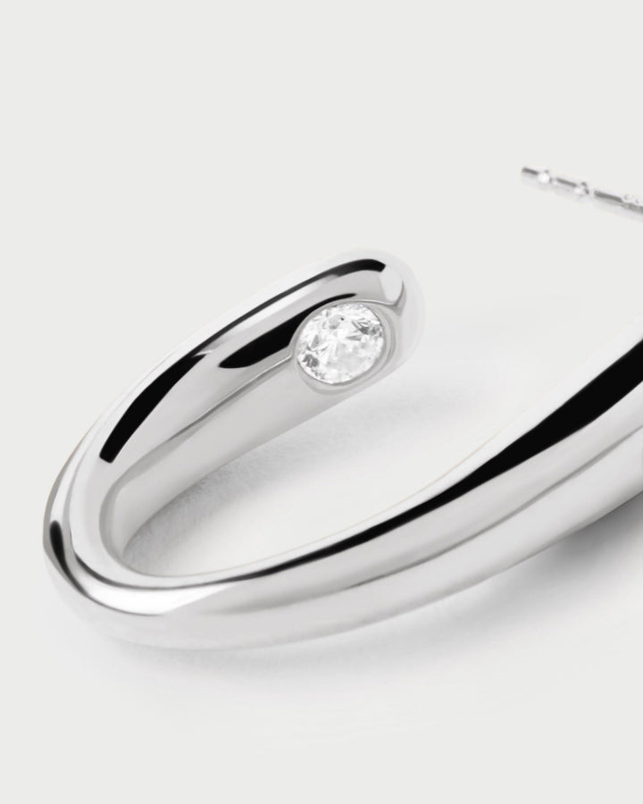 PDPAOLA Silver Volta Hoop Earrings - MococoPDPAOLAAR02-D98-UEarrings