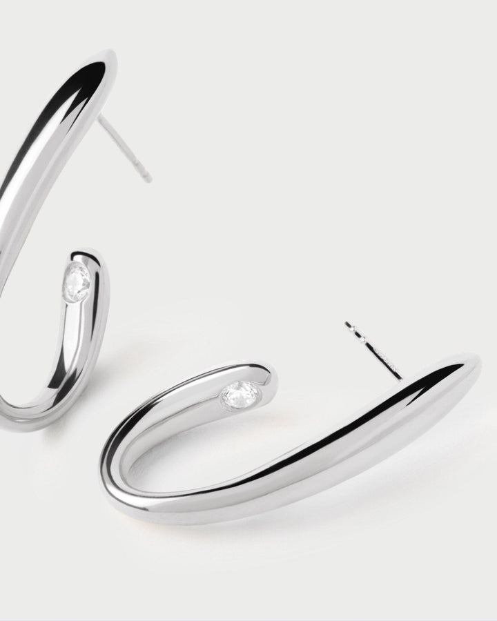 PDPAOLA Silver Volta Hoop Earrings - MococoPDPAOLAAR02-D98-UEarrings