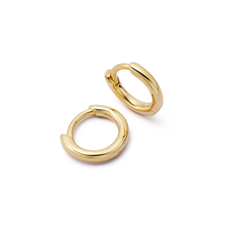 Polly Essential 18ct Gold Plate Huggie Earrings: Recycled Silver, Perfect Everyday Style