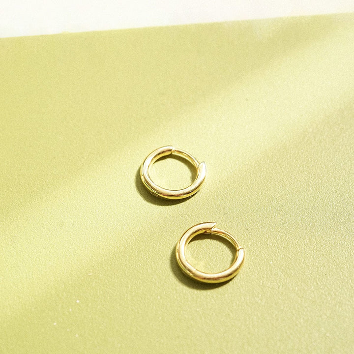 Polly Essential 18ct Gold Plate Huggie Earrings: Recycled Silver, Perfect Everyday Style