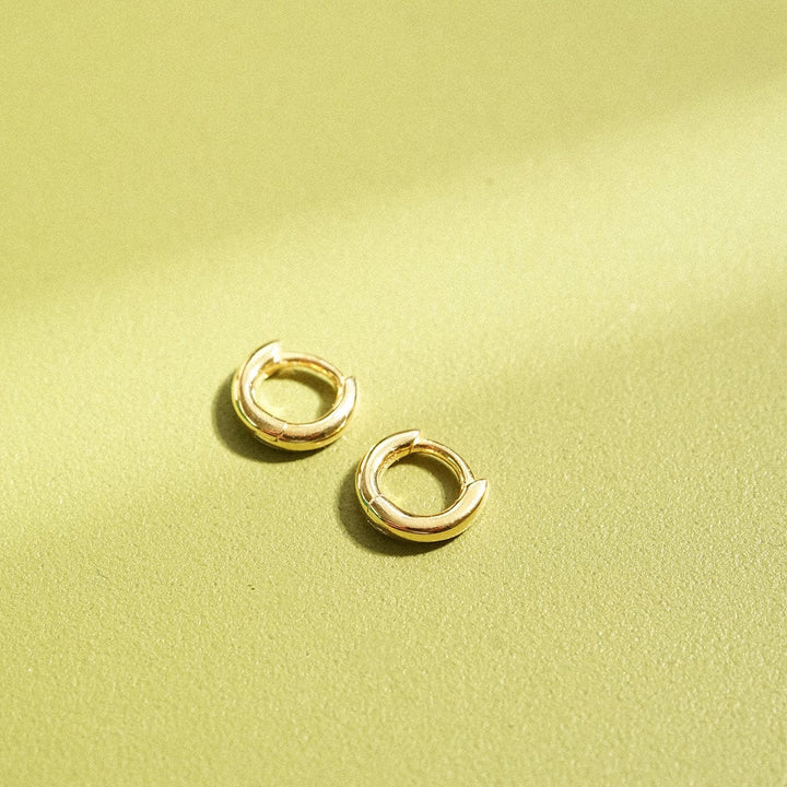 Polly Essential 18ct Gold Plate Huggie Earrings: Recycled Silver, Perfect Everyday Style