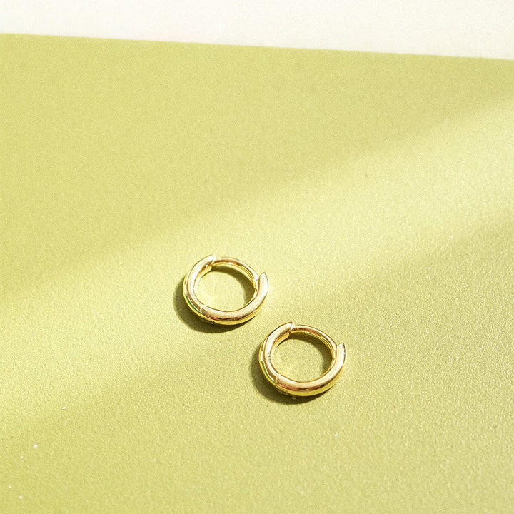Polly Essential 18ct Gold Plate Huggie Earrings: Recycled Silver, Perfect Everyday Style