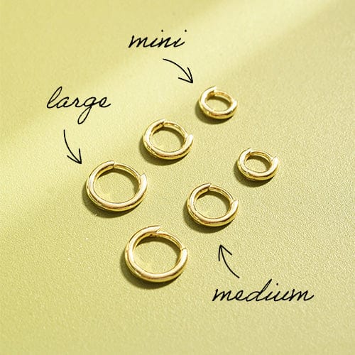 Polly Essential 18ct Gold Plate Huggie Earrings: Recycled Silver, Perfect Everyday Style
