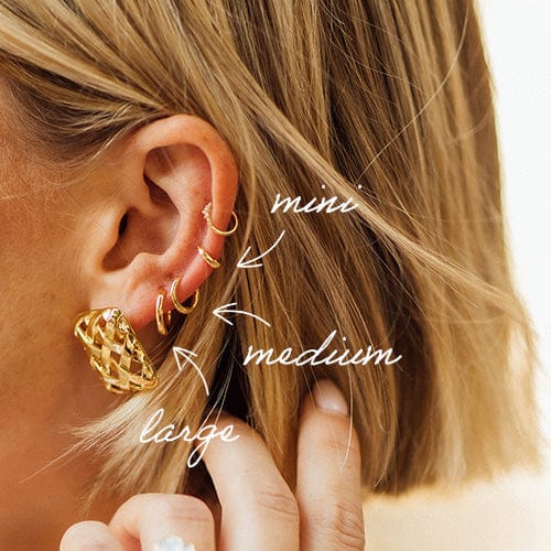 Polly Essential 18ct Gold Plate Huggie Earrings: Recycled Silver, Perfect Everyday Style