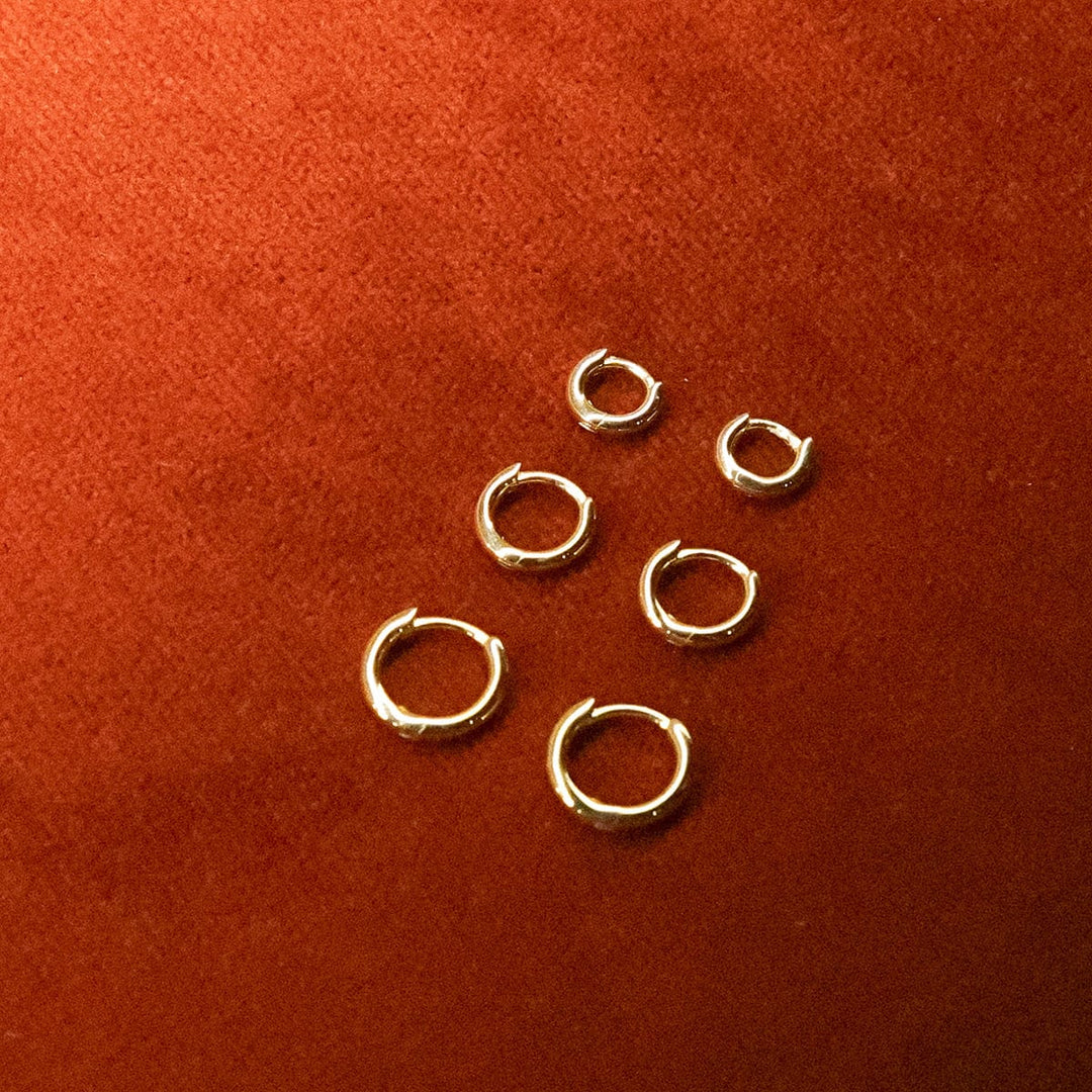 Luxurious Polly Essential 18ct Gold Plate Huggie Earring Stack Set