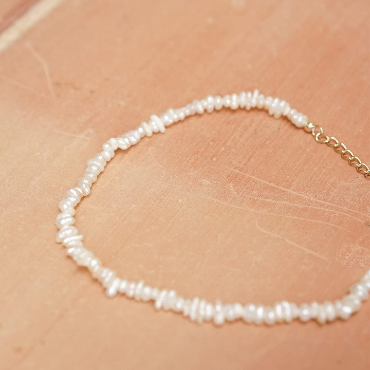 Daisy London Polly Beach Pearl Anklet 18ct Gold Plate
