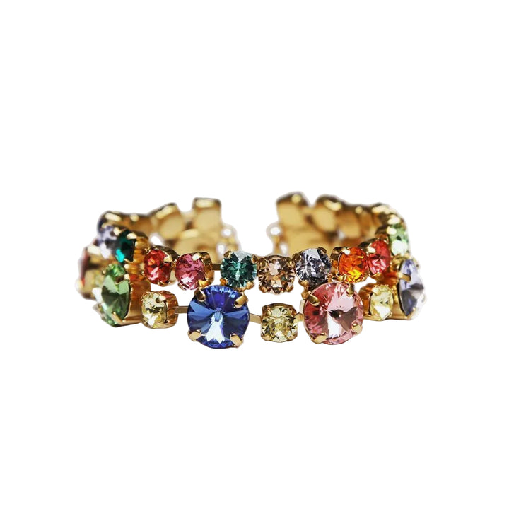 Caroline Svedbom Pomona Bracelet with Rainbow Crystals Gold or Rhodium