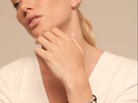 UNOde50 Brown Leather Three Strand Bracelet With Sterling Silver/Gold-Plated Details