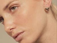 UNOde50 Sterling Silver/Gold-Plated Medium Sized Heart Shaped Earrings