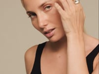 UNOde50 Silver/Gold Plated Tubular Shaped Ring Closed In The Middle