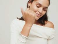 UNOde50 Roots Link Bracelet with Cylindrical Pieces Silver