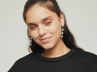 UNOde50 Beat Collection Bead Drop Earrings Silver Handmade