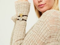 UNOde50 Beat Collection Leather Heart Bracelet Sterling Silver Plated