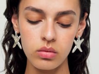 UNOde50 Large Starfish Earrings Sterling Silver