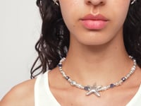 UNOde50 Starfish Necklace with Faceted Crystals and Beads