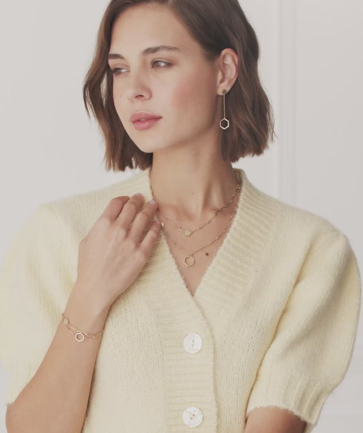 Olivia Burton Gold Classic Honeycomb Layered Bracelet