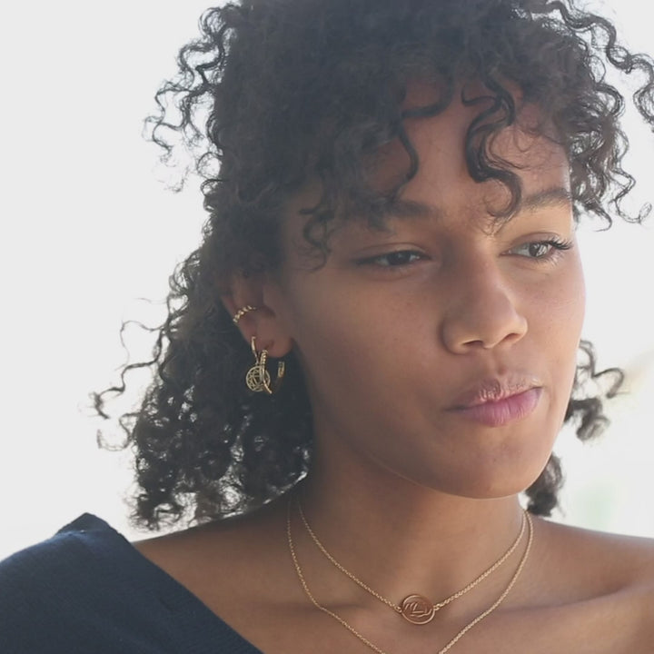 Daisy London Gold Solar Plexus Chakra Earrings