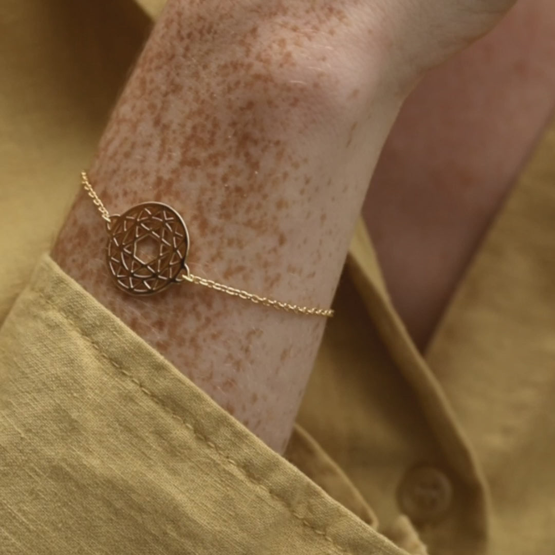 Daisy London Gold Heart Chakra Chain Bracelet