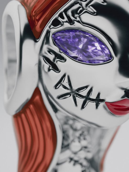 Pandora Disney The Nightmare Before Christmas Sally Charm Sterling Silver Red