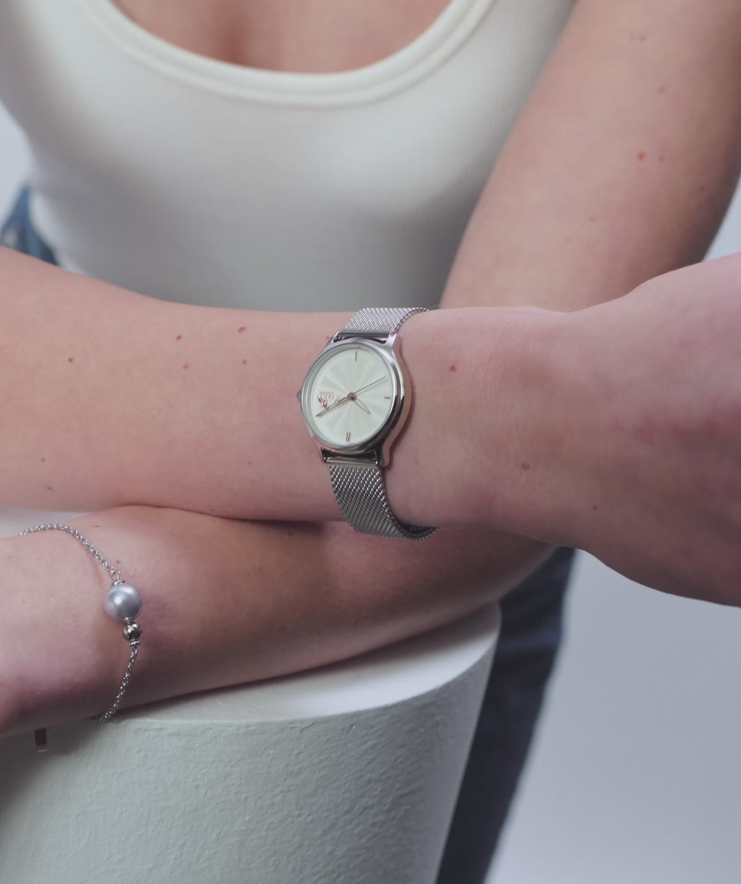 Olivia Burton Silver Classic Bee Stainless Steel Watch