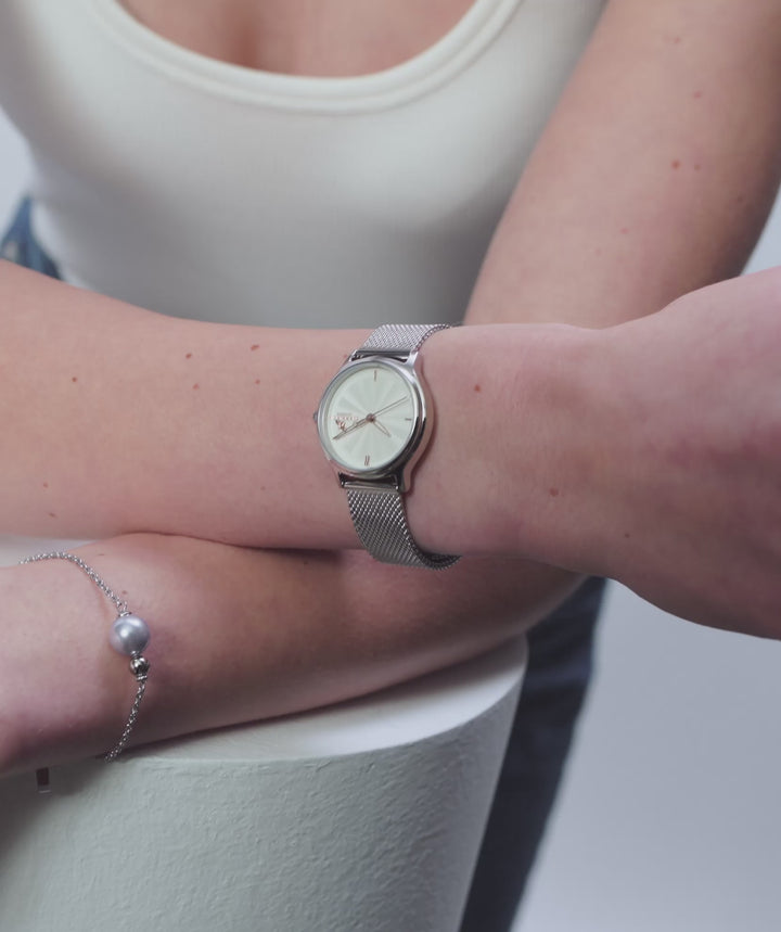 Olivia Burton Silver Classic Bee Stainless Steel Watch