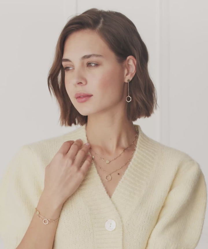 Olivia Burton Gold Classic Honeycomb Layered Necklace