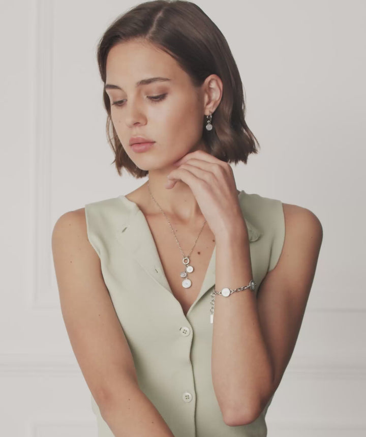 Olivia Burton Silver North Star and Bee Charm Bracelet