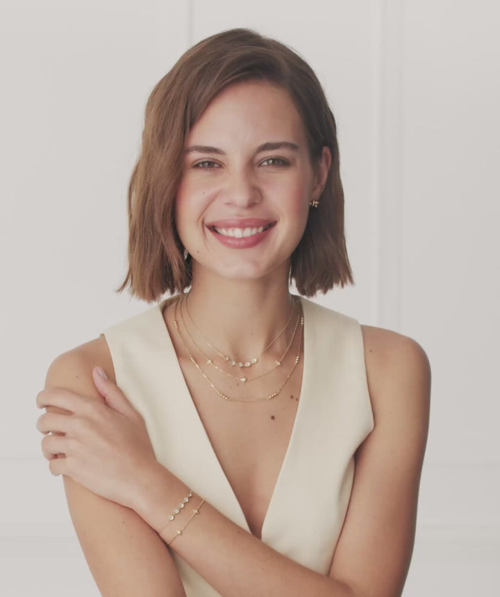 Olivia Burton Gold Ever Stacked Honeycomb Necklace