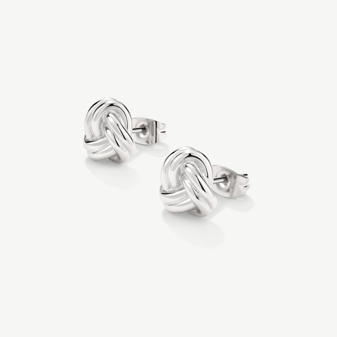 D.Louise Knots Stud Earrings Gold - Mococo