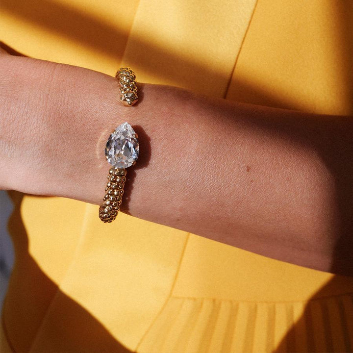 Caroline Svedbom Gold Classic Rope Crystal Bracelet