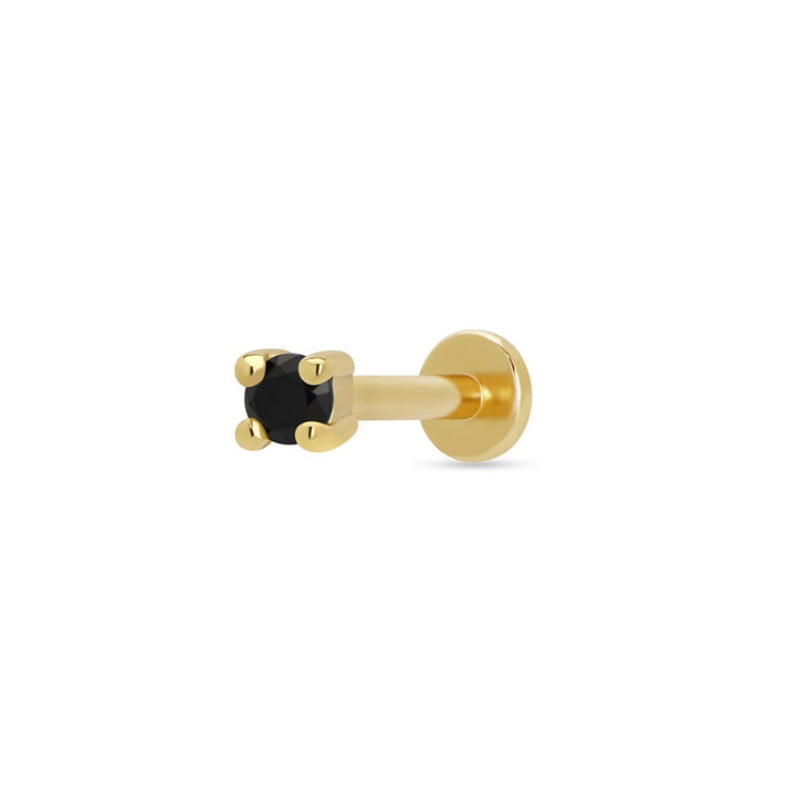 Scream Pretty Gold and Black Stone Single Flat Back Earrings image