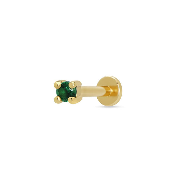 Scream Pretty Gold and Green Stone Single Flat Back Earrings image