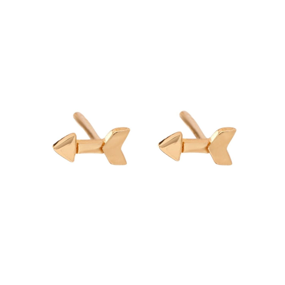 Scream Pretty Gold and Silver Arrow Stud Earrings image 1