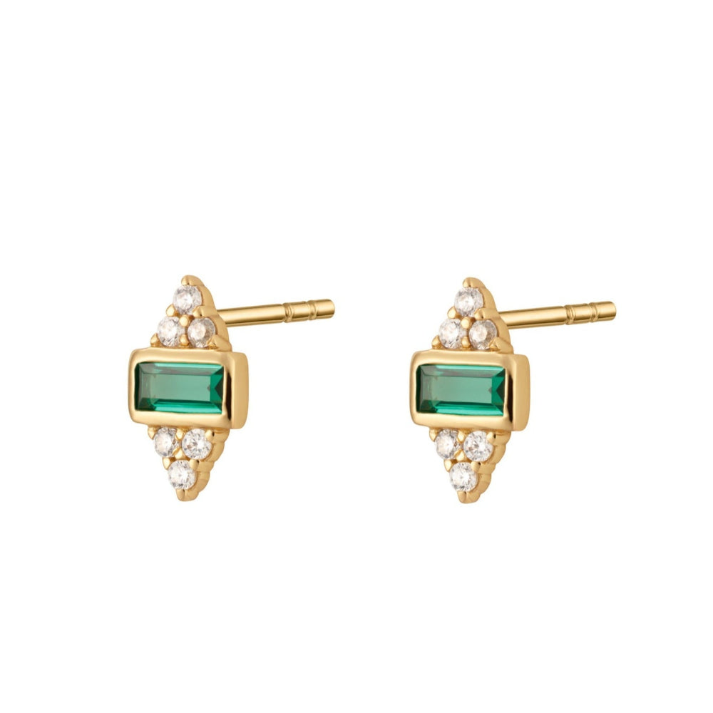 Scream Pretty Gold and Silver Audrey Stud with Stones Earrings image