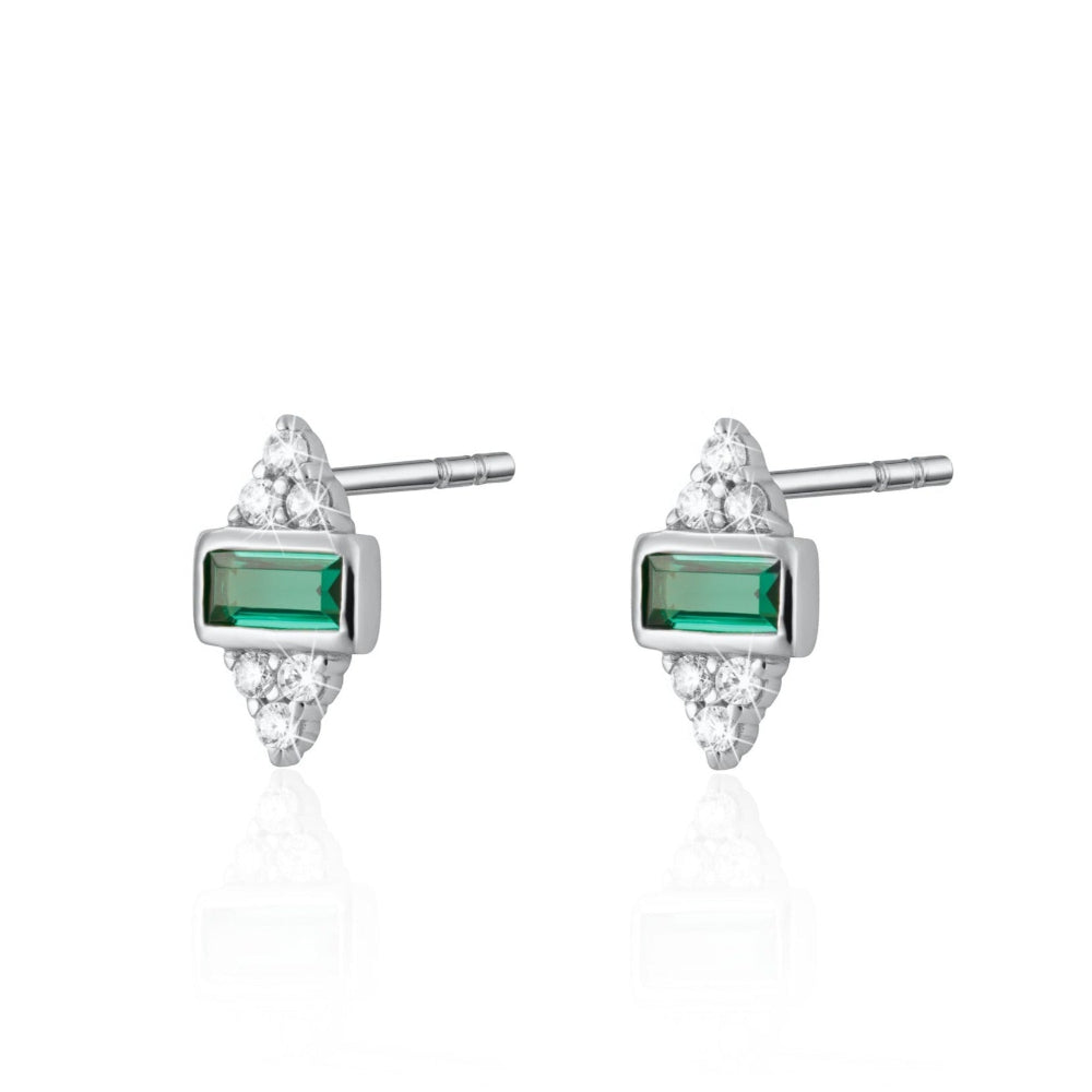 Scream Pretty Gold and Silver Audrey Stud with Stones Earrings image 1