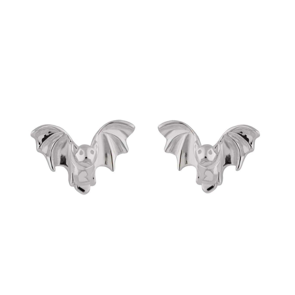 Scream Pretty Gold and Silver Bat Stud Earrings image