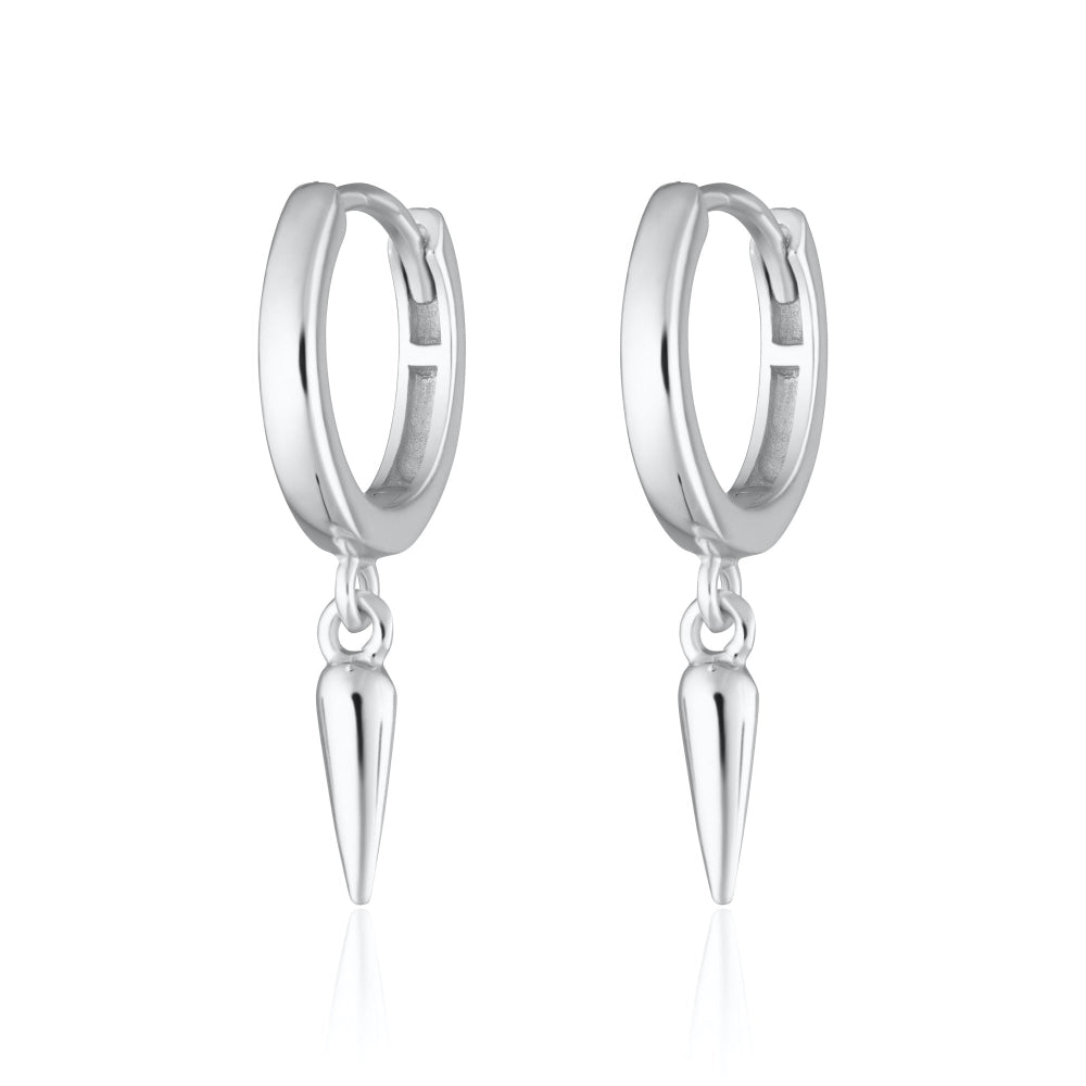 Scream Pretty Gold and Silver Claw Charm Hoop Earrings image 1