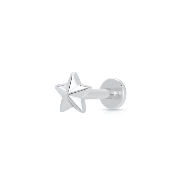Scream Pretty Gold and Silver Faceted Star Single Flat Back Earrings image 1