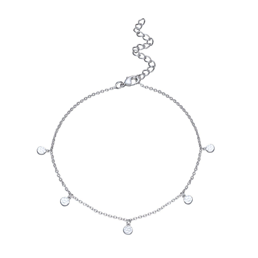 Scream Pretty Gold and Silver Hammered Discs Anklet image