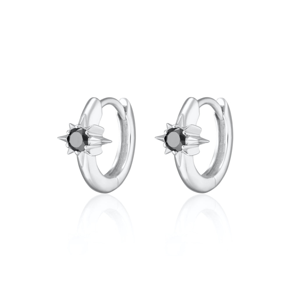 Scream Pretty Gold and Silver Large Star Huggie Earrings image 1